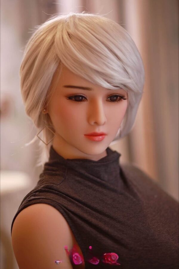 159cm Realistic White Hair Silicone Sex Doll – Premium Life-Size Model