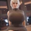 159cm Realistic White Hair Silicone Sex Doll – Premium Life-Size Model