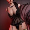 32Kg Black Skirt Suit Silicone Torso Sex Doll