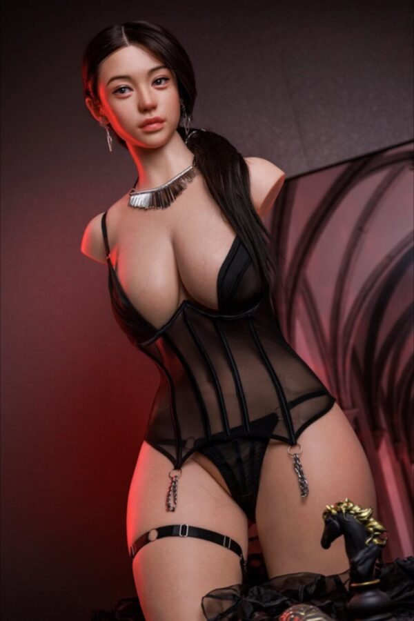 32Kg Black Skirt Suit Silicone Torso Sex Doll